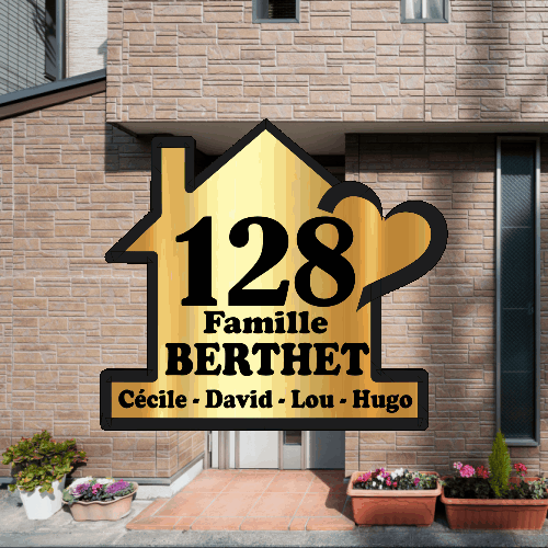 Plaque Boîte aux Lettres Adhésive – Maison de Famille