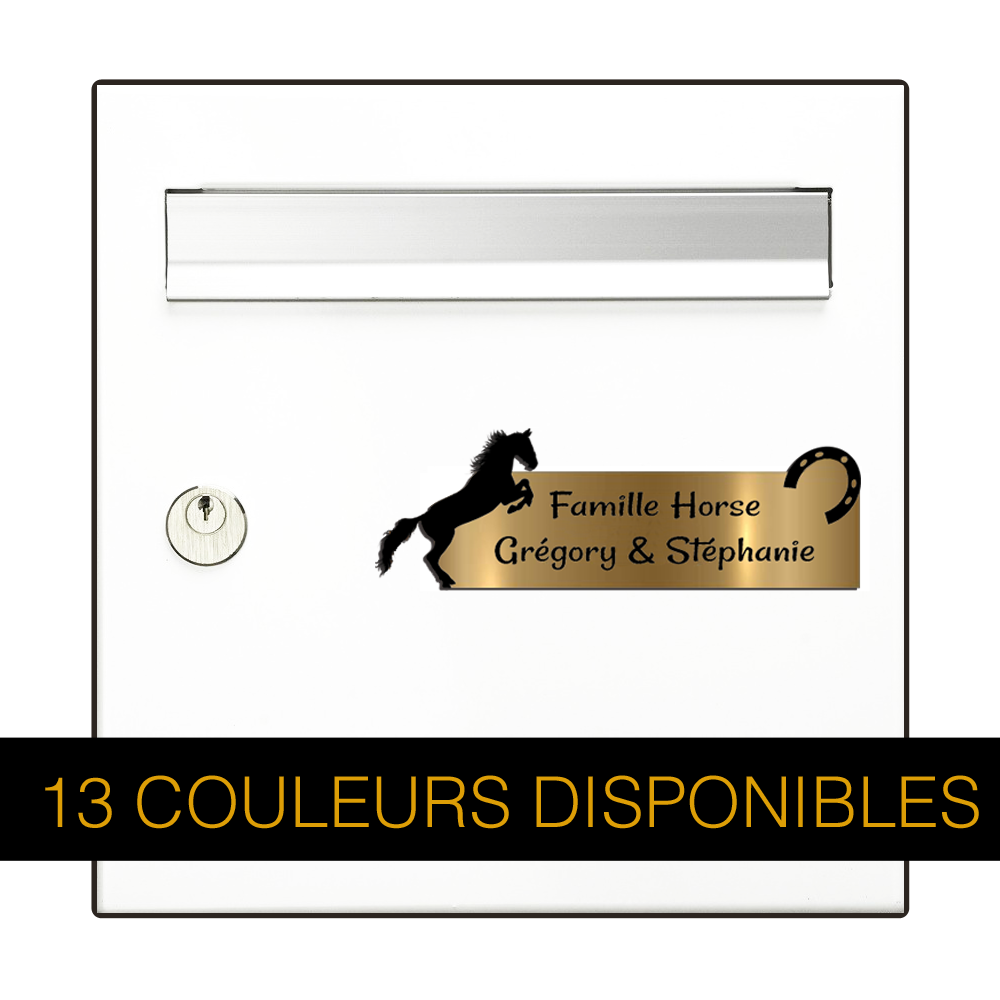 Engraving Plate Original Mailbox Horse 3D