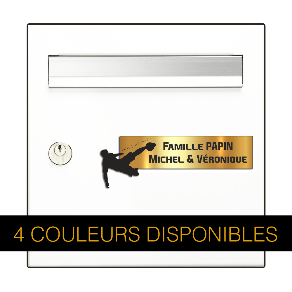 Engraving Original Letterbox Plate Football Marseille 3D