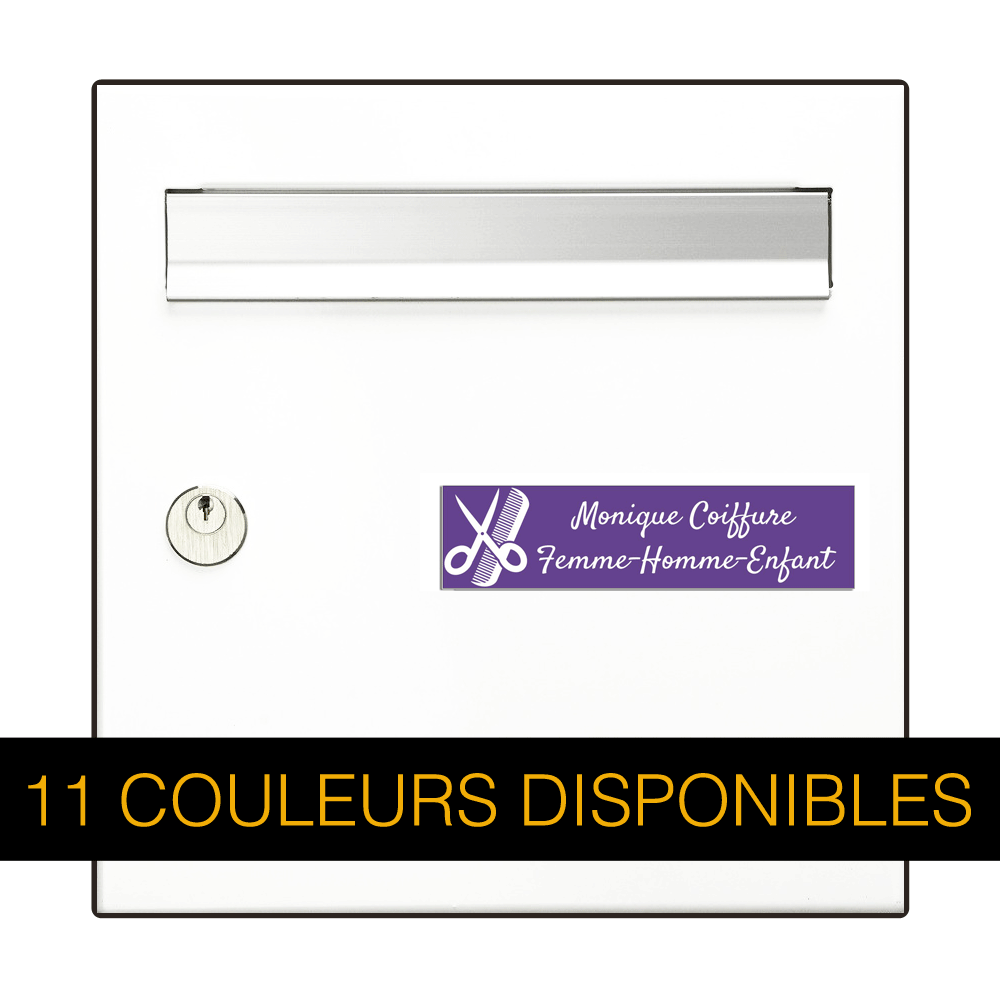 Plaque Professionnelle Coiffure Boite aux Lettres