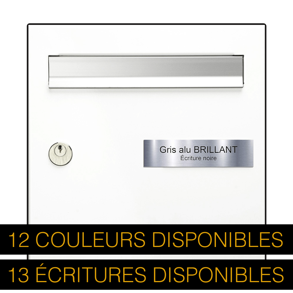 Plaque Boîte aux Lettres Standard 10x2,5 cm – Gravure Personnalisée