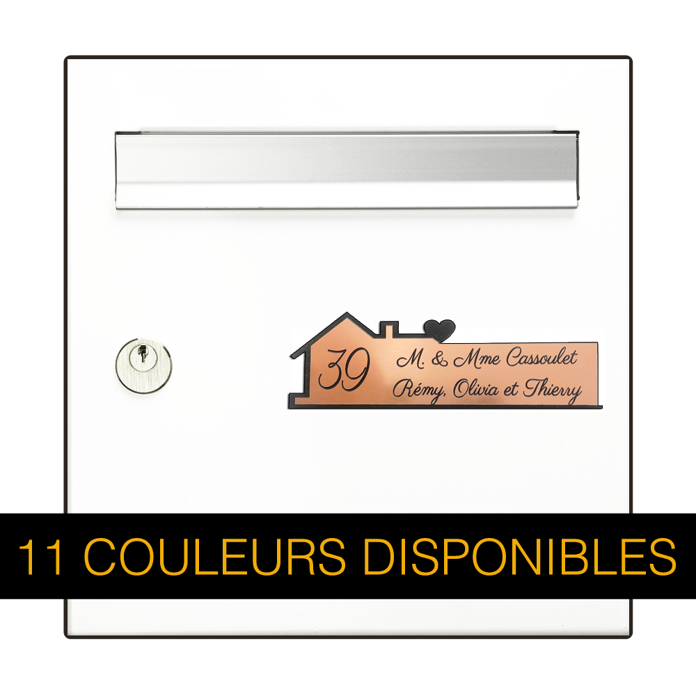 Plaque Boîte aux Lettres Maison 3D – Numéro et Nom Personnalisés
