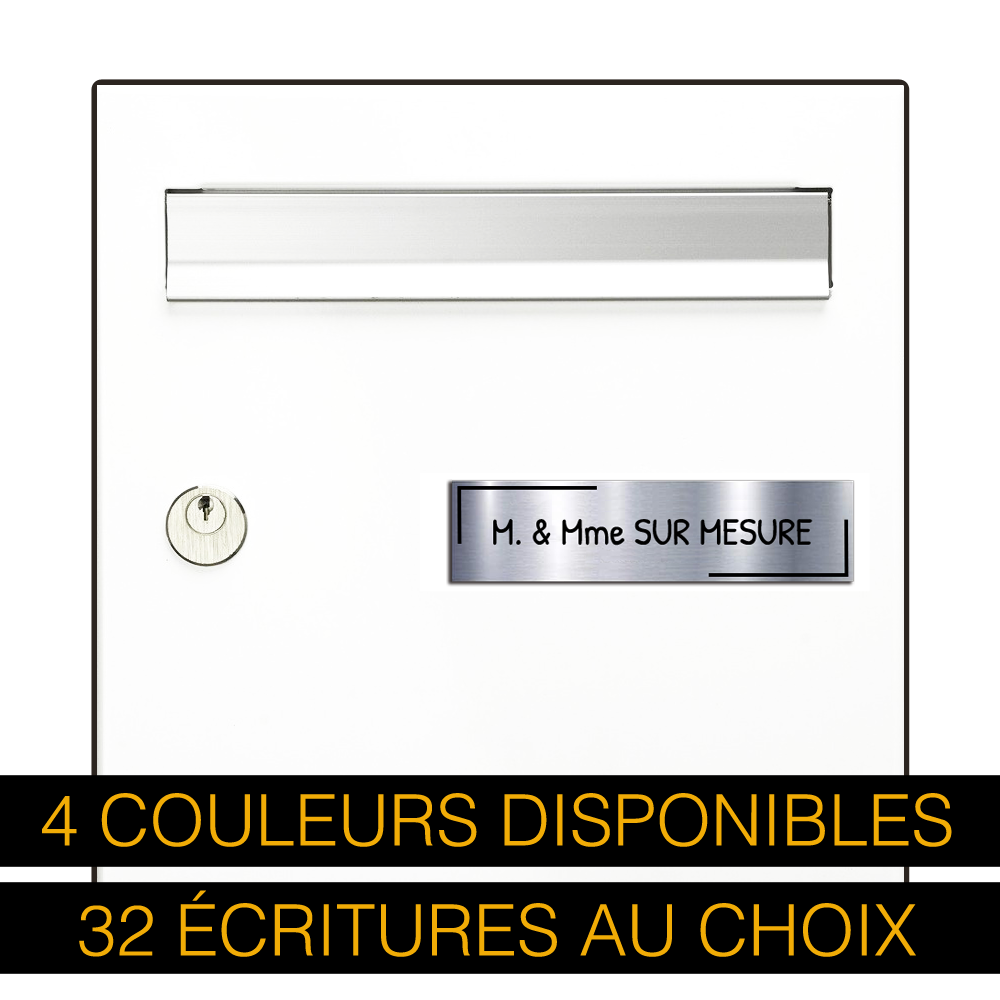 Custom Engraved Plaque with Half Frame for Mailbox