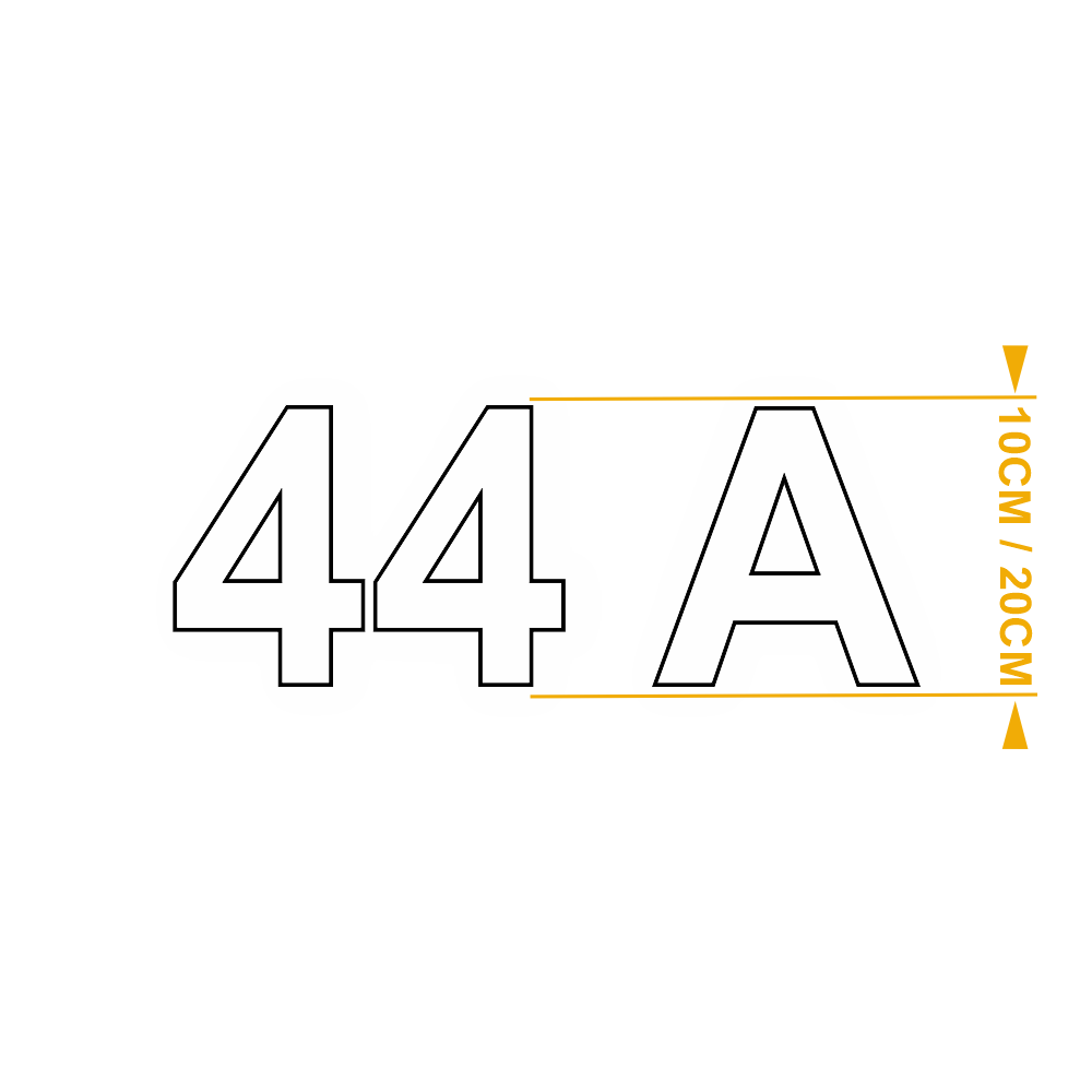 Chiffres et Lettres Arial Blanche – Adhésifs Découpés