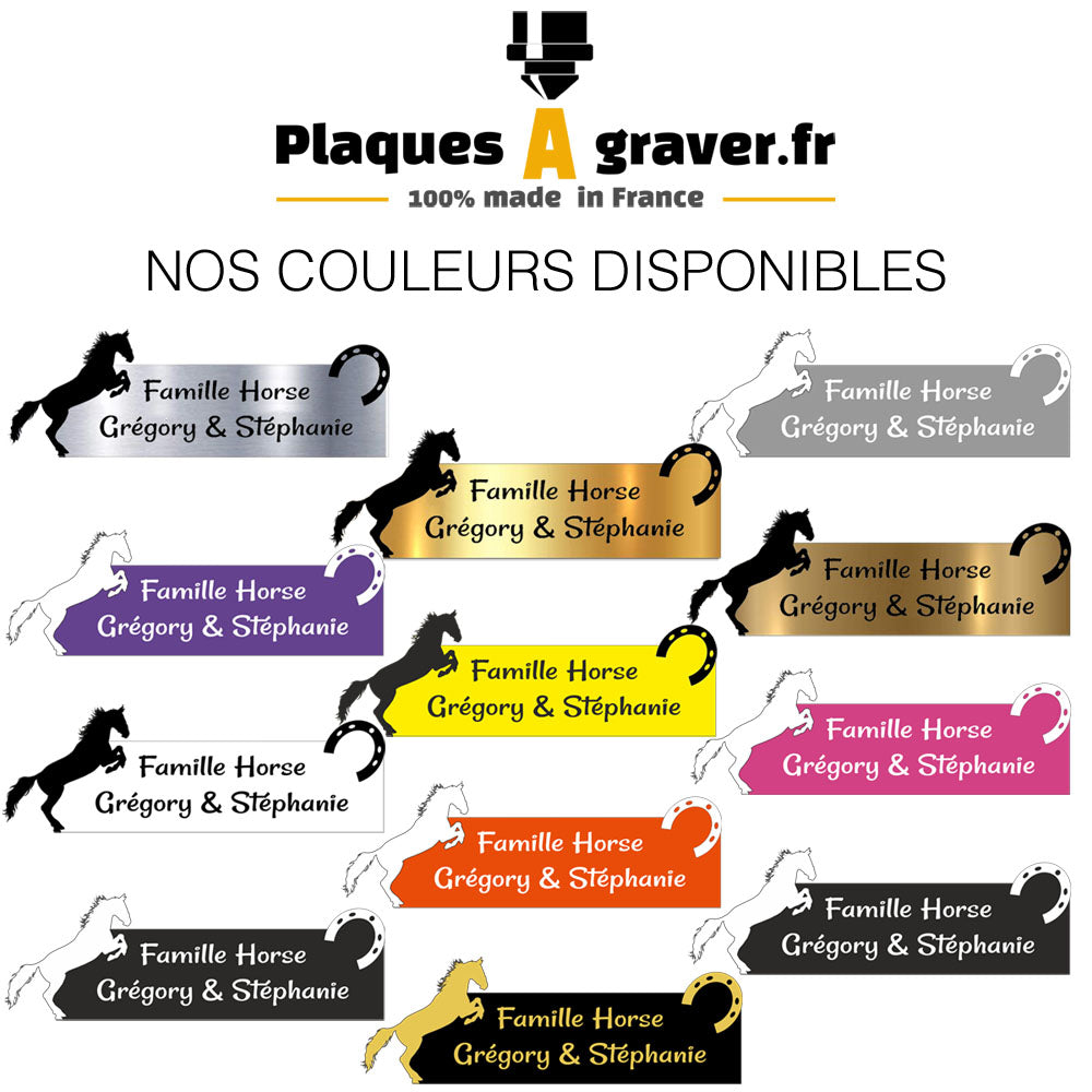 Engraving Plate Original Mailbox Horse 3D