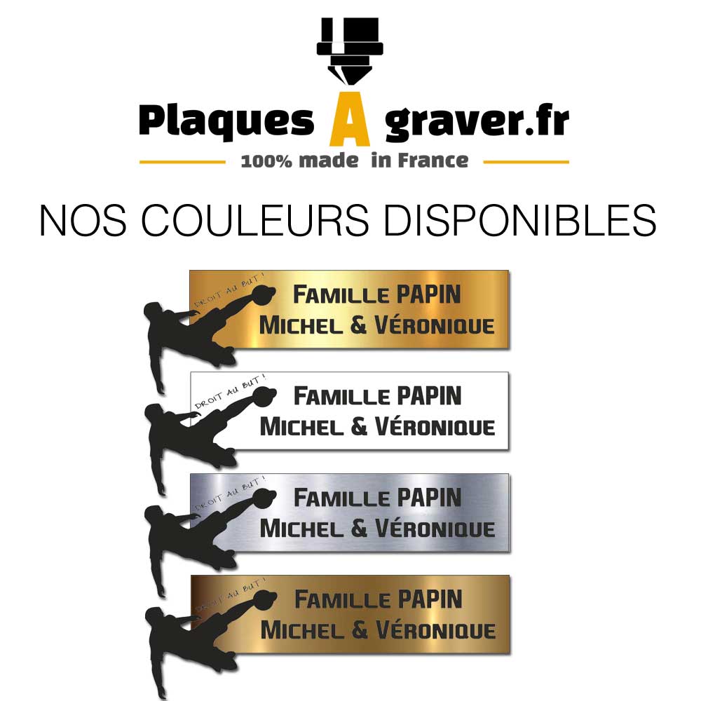 Engraving Original Letterbox Plate Football Marseille 3D