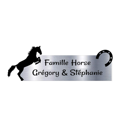 Engraving Plate Original Mailbox Horse 3D