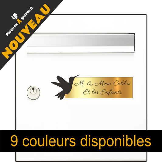 Plaque Boite aux Lettres COLIBRI 1 3D PVC 9 couleurs disponibles