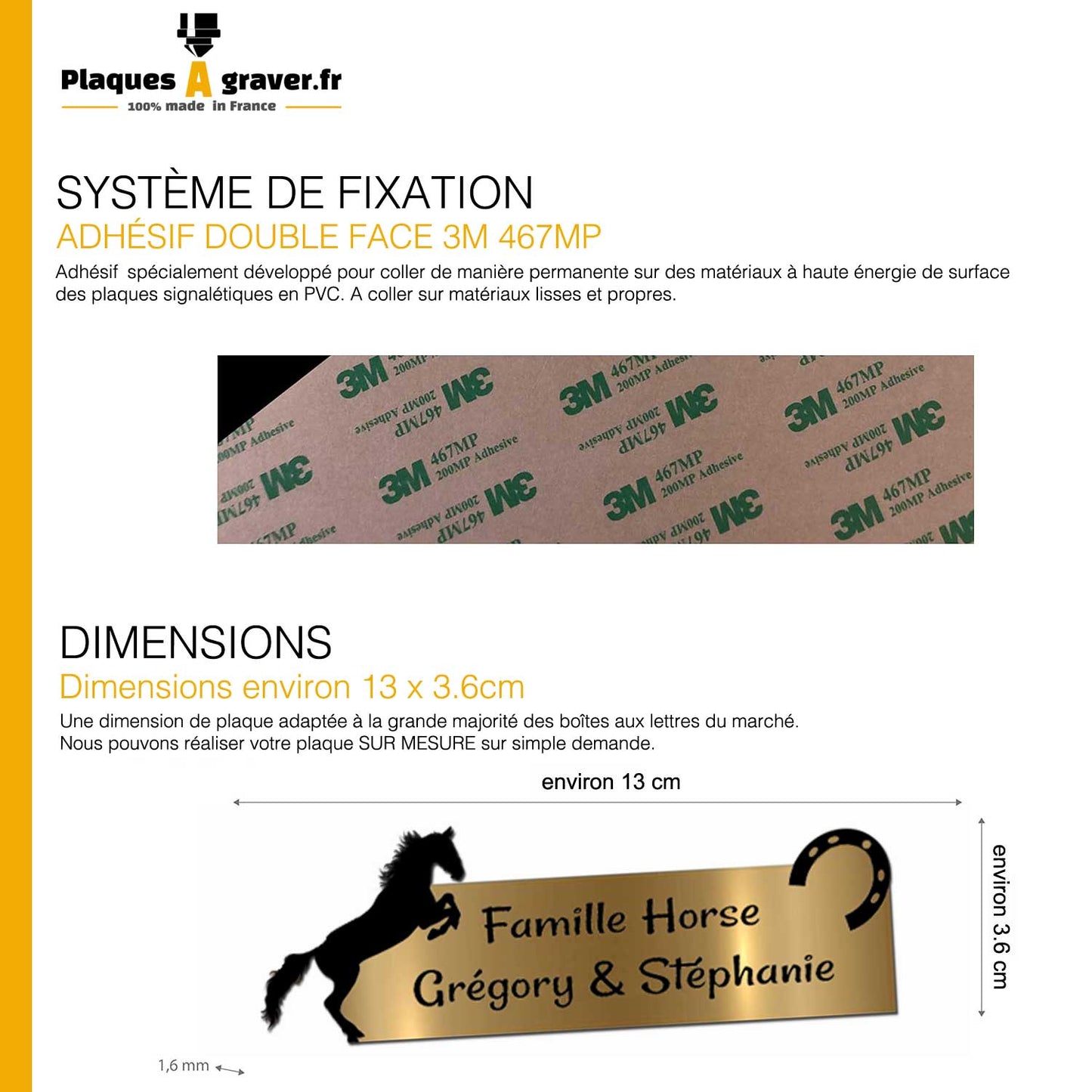 Engraving Plate Original Mailbox Horse 3D