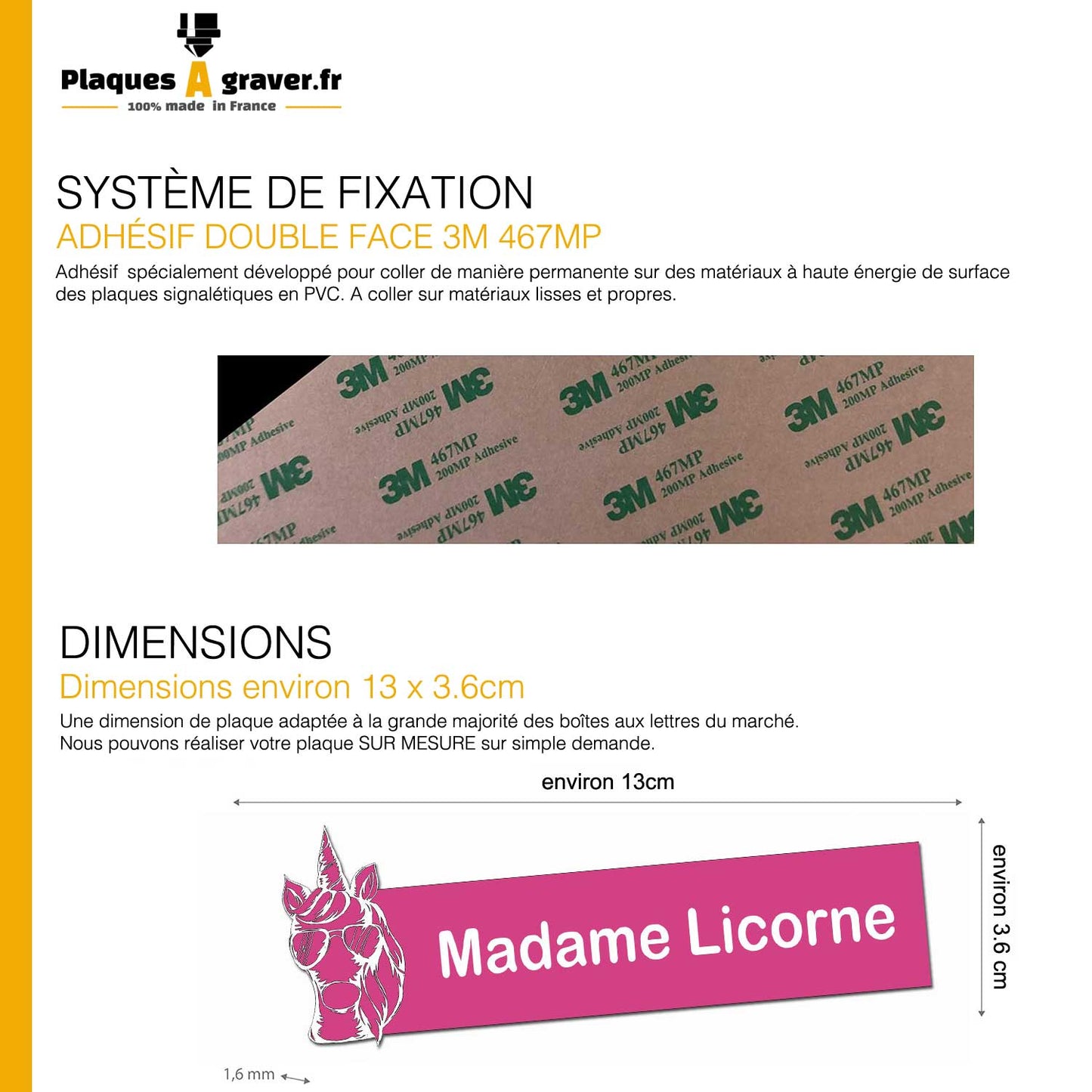 Engraving Original Unicorn Star 3D Mailbox Plate