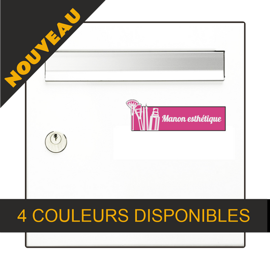 Plaque Boîte aux Lettres Esthéticienne 3D Adhésive – Motifs Beauté