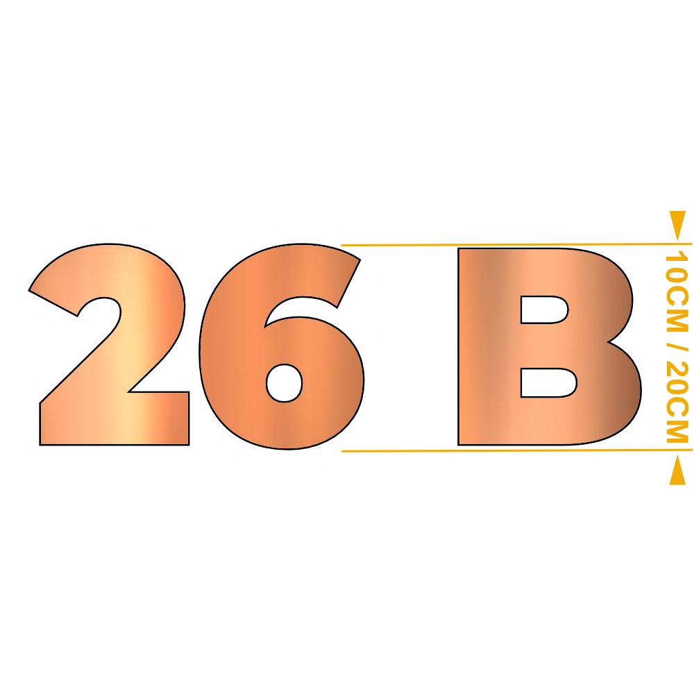 Chiffres et Lettres Montserrat Cuivre – Adhésifs Découpés