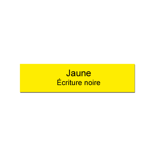 Plaque de Porte Appartement Sonnette Interphone Jaune Gravure Noire
