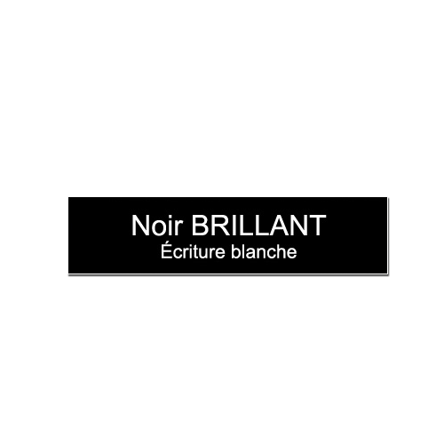 Plaque de Porte Appartement Sonnette Interphone Noir Brillant et Blanc