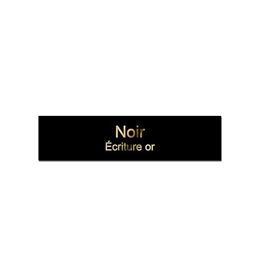 Plaque de Porte Appartement Sonnette Interphone Noir Brillant Gravure Or