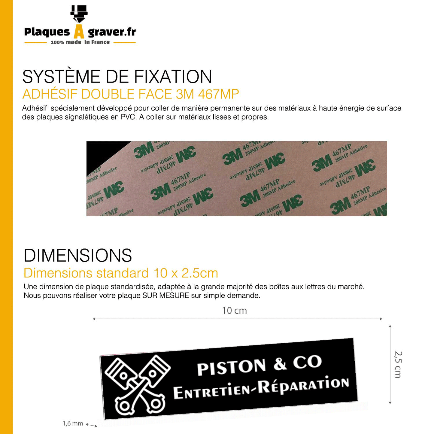 Plaque Boîte aux Lettres Adhésive – Garagiste