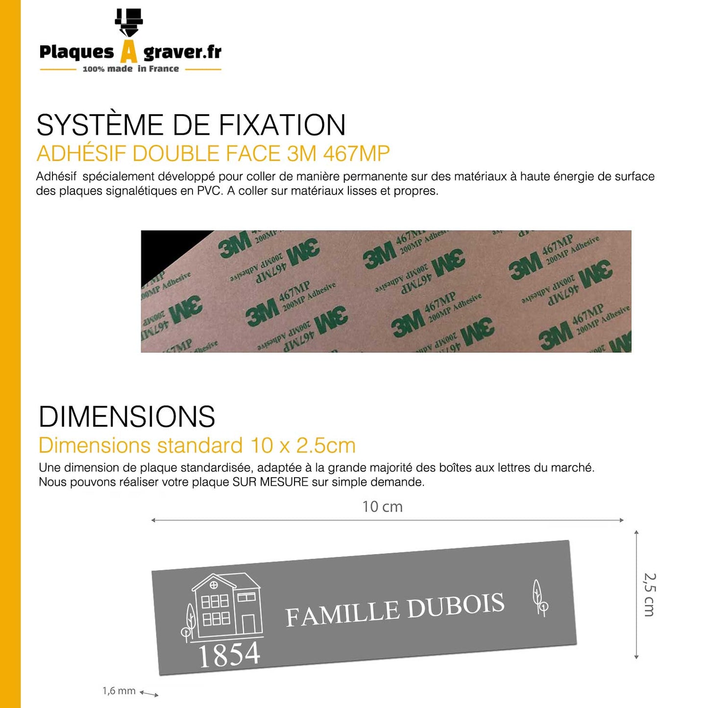 Plaque Boîte aux Lettres Adhésive – Jolie Maison