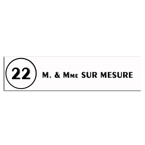 Plaque Boite aux Lettres avec Numéro de rue et Nom