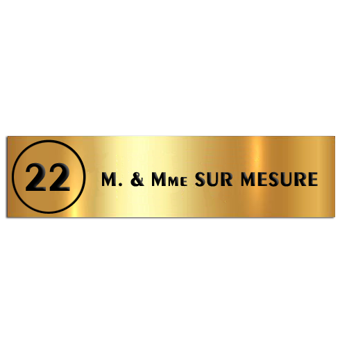 Plaque Boite aux Lettres avec Numéro de rue et Nom