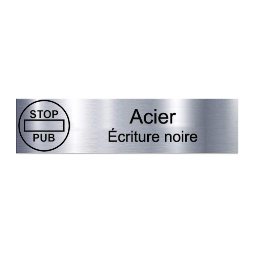 Plaque Stop Pub 10x2,5 cm – Gravure Personnalisée