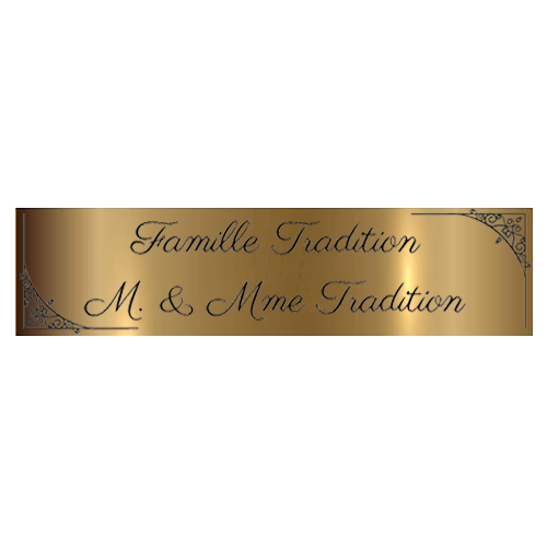 Traditional Mailbox Plaque 01 Black Engraving