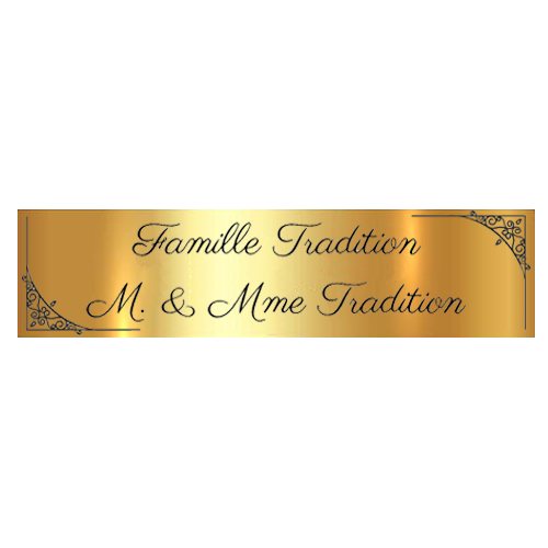 Traditional Mailbox Plaque 01 Black Engraving