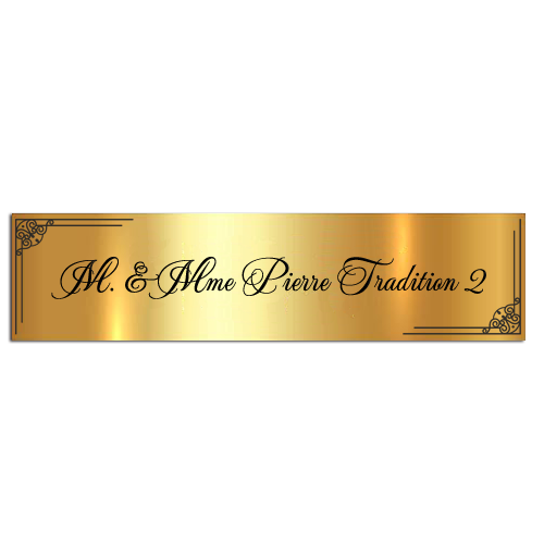 Traditional Mailbox Plaque 02 Black Engraving