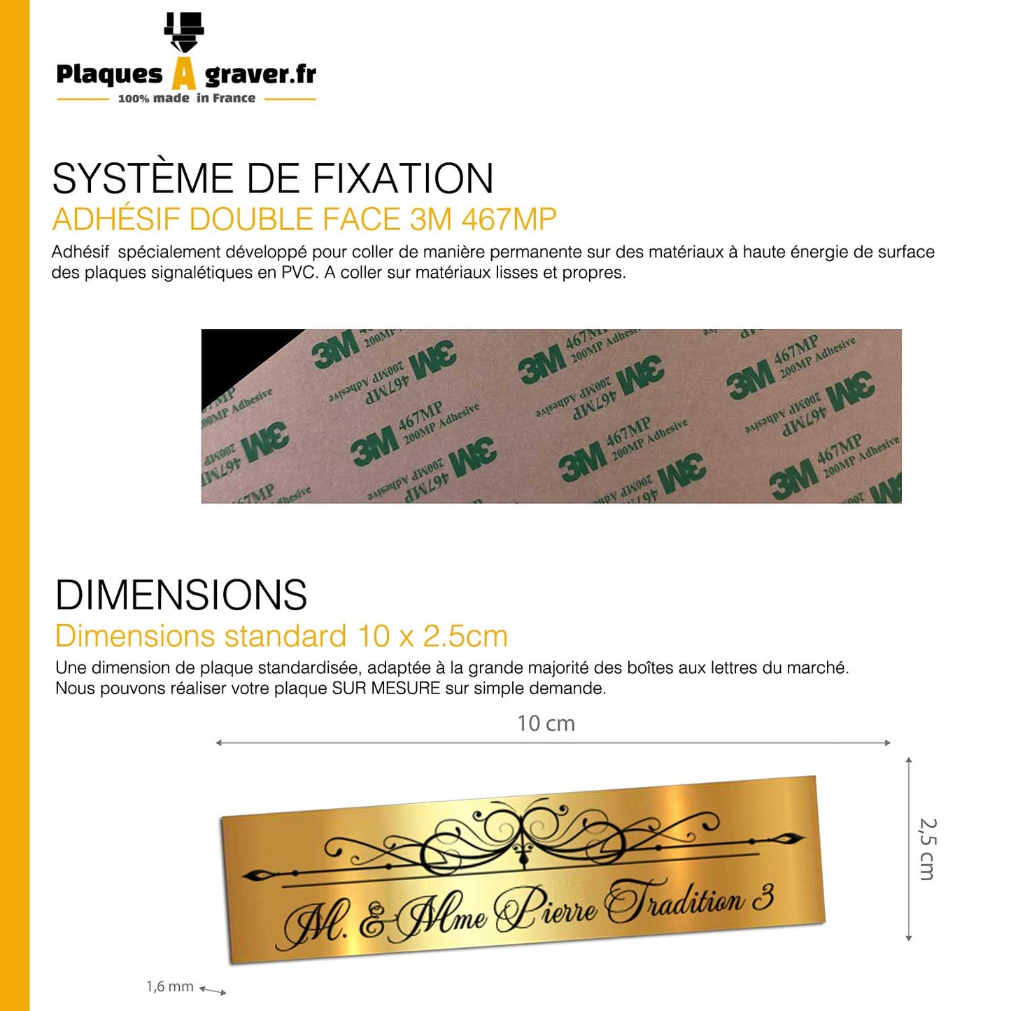 Traditional Mailbox Plaque 03 Black Engraving