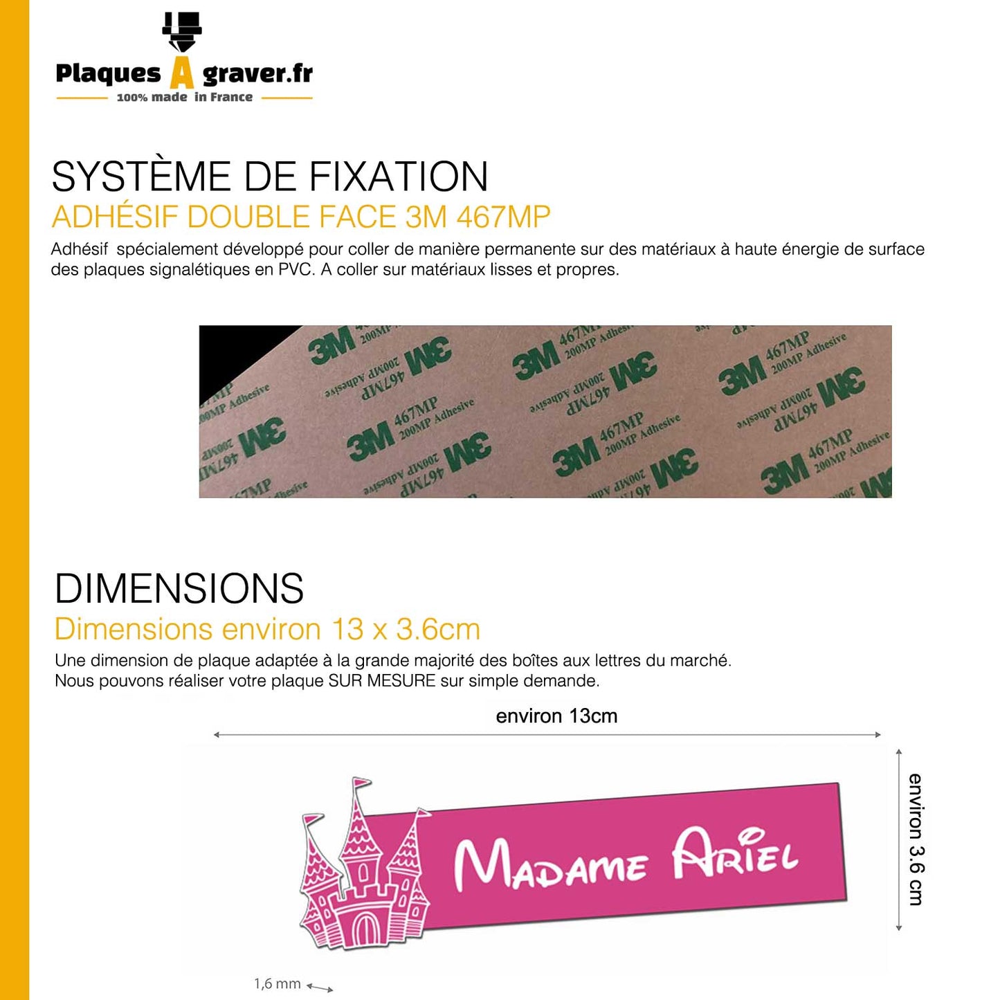 Engraving Plate Original Mailbox Princess Castle 3D