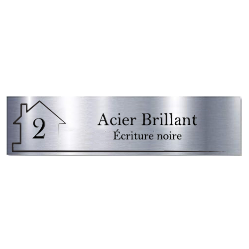 Plaque Boîte aux Lettres Maison avec Numéro 10x2,5 cm – Gravure Personnalisée