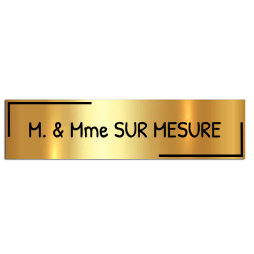 Custom Engraved Plaque with Half Frame for Mailbox