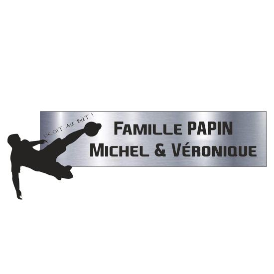 Engraving Original Letterbox Plate Football Marseille 3D