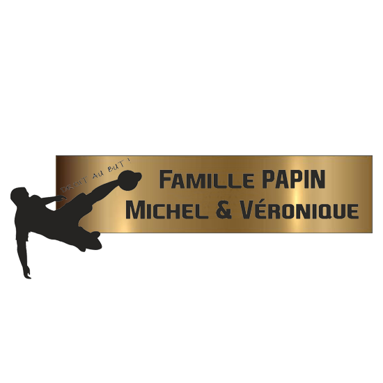 Engraving Original Letterbox Plate Football Marseille 3D