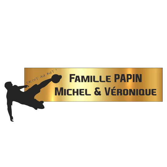 Engraving Original Letterbox Plate Football Marseille 3D