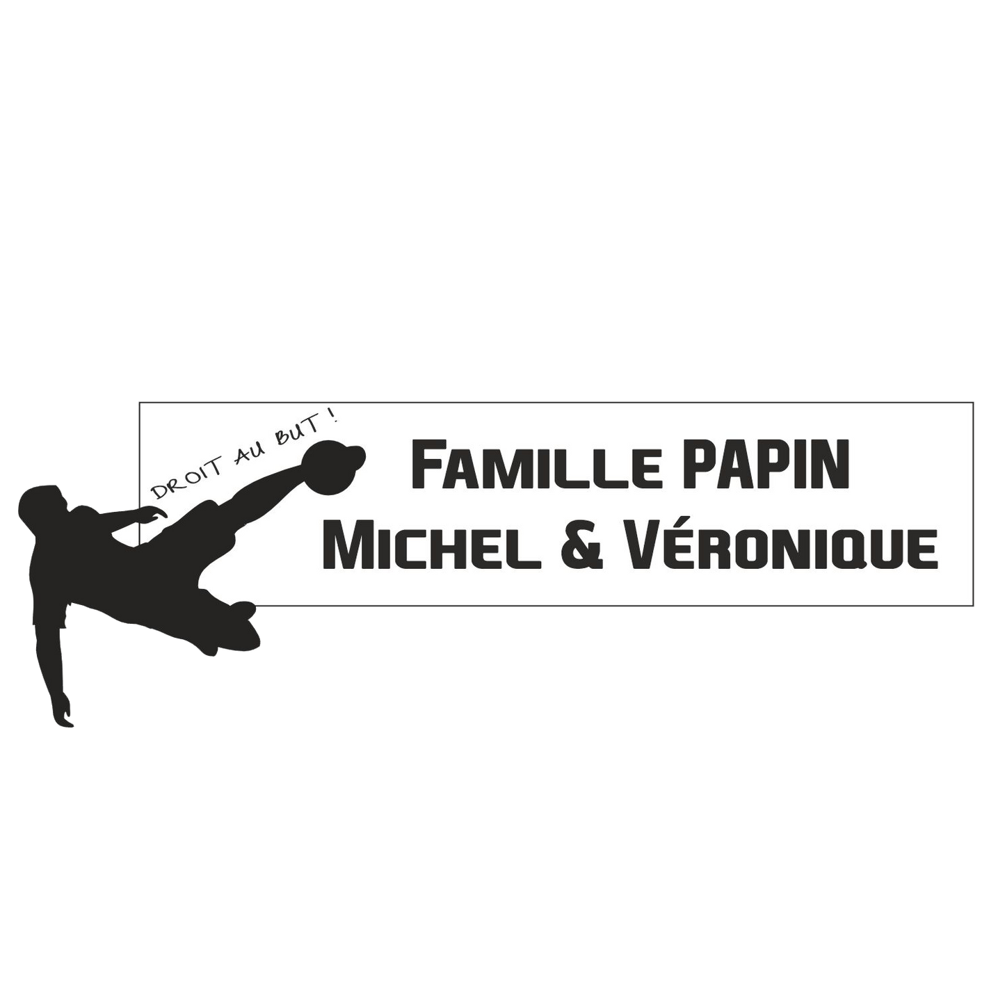 Engraving Original Letterbox Plate Football Marseille 3D