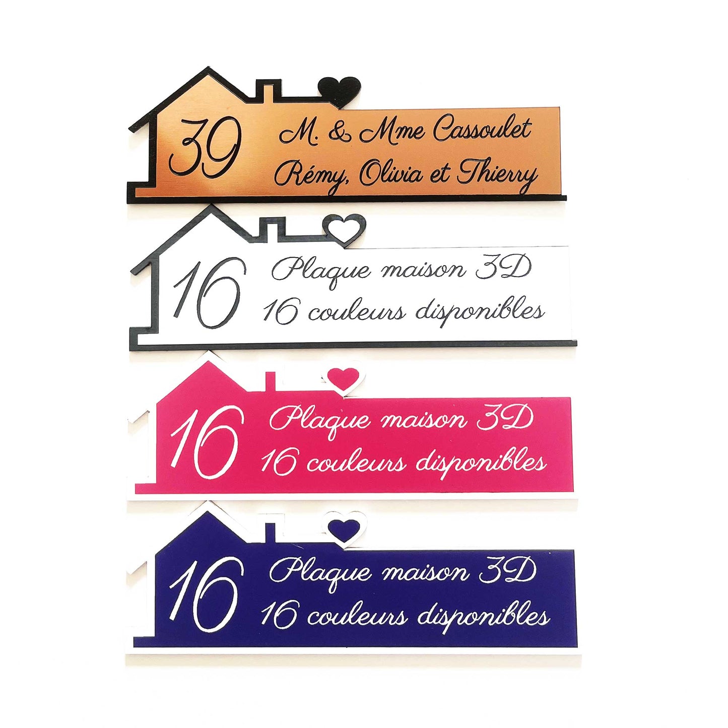 Plaque Boîte aux Lettres Maison 3D – Numéro et Nom Personnalisés