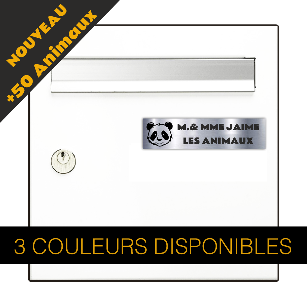 ANIMALS Letterbox Sign Black Engraving + 50 logos