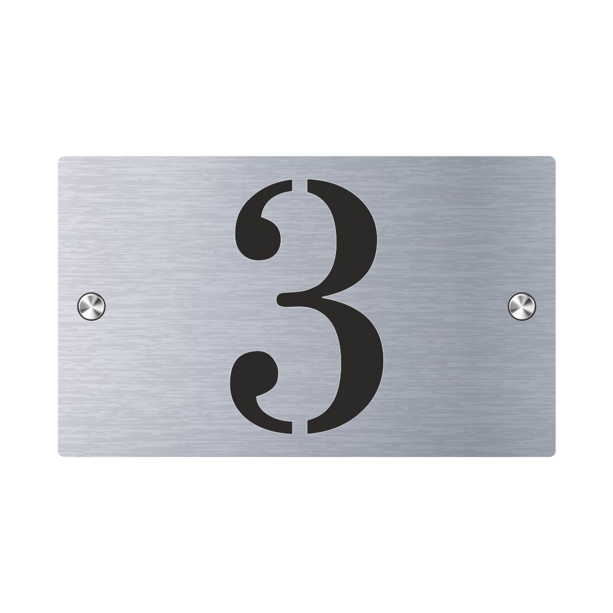 Plaque de Rue Premium S1 Mini – Numéro de Maison Découpé Acier sur Noir