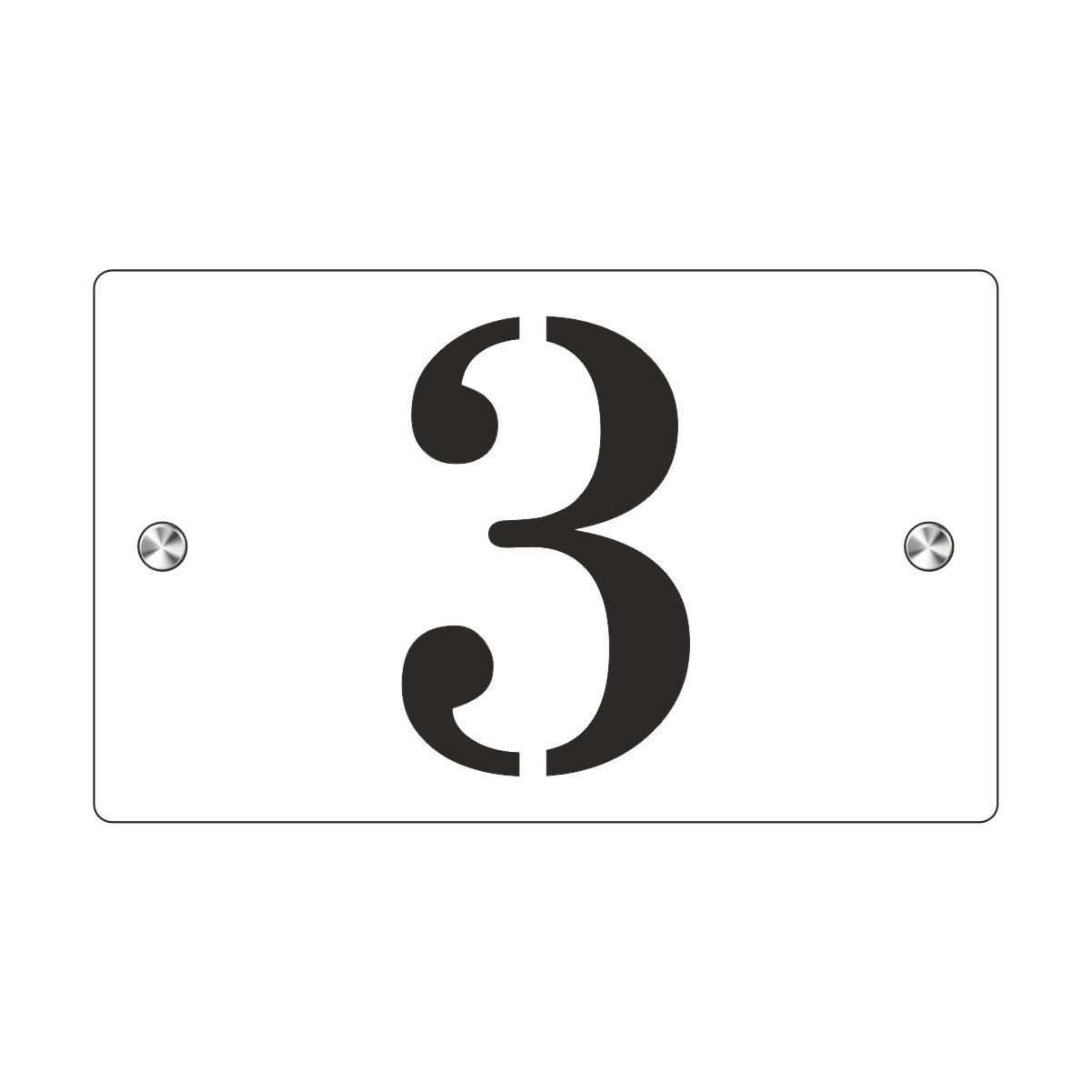 Premium S1 Mini Personalized Street Sign and House Number White Black Background