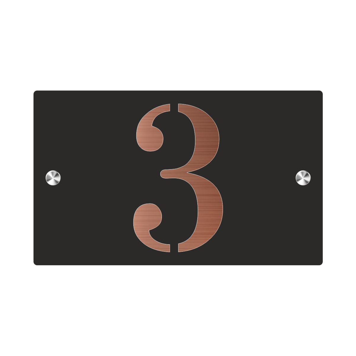 Premium S1 Mini Personalized Street Sign and House Number Black Copper Background