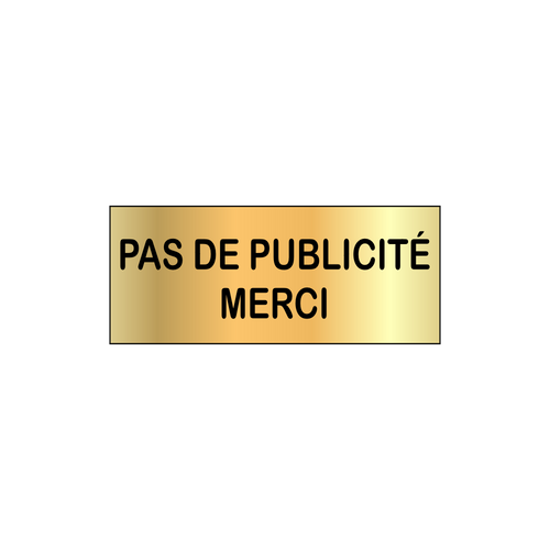 NO ADVERTISING Sign for Letterbox 60x25mm Steel Effect