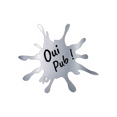 No Pub or Yes Pub Splash sticker - 7-color 3D plaque