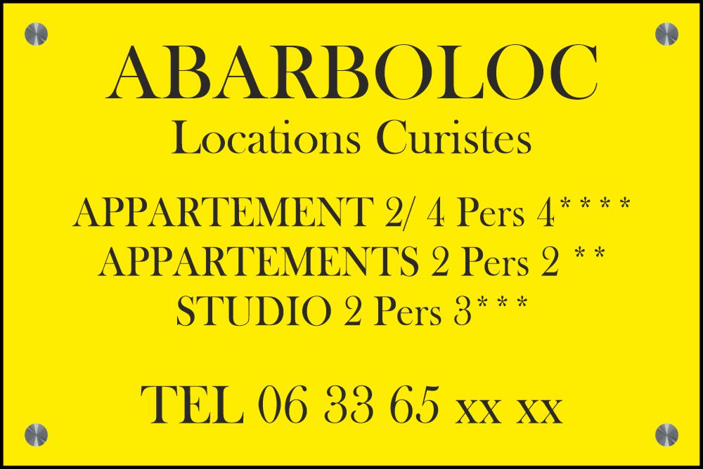 Plaque Professionnelle 300x200mm PVC 4mm Gravure & LOGO Noir + entretoises inox