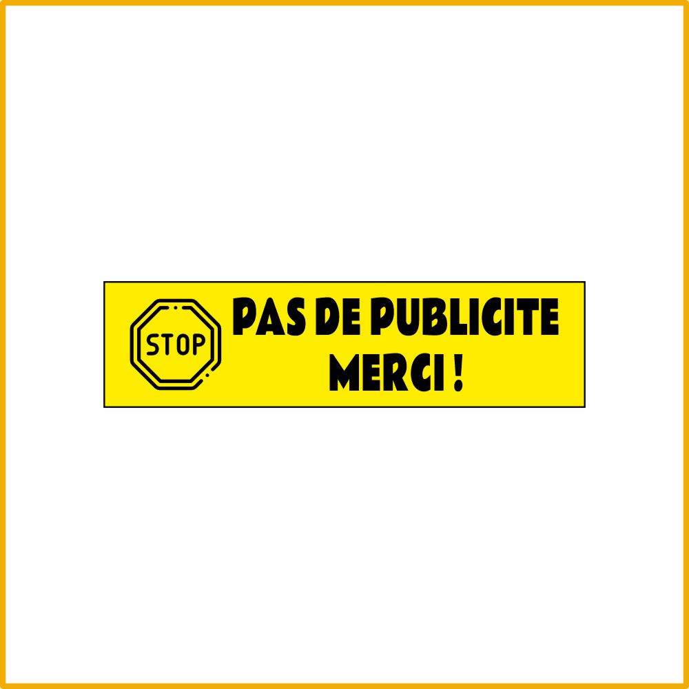 STOP AD THANK YOU Adhesive Plate 100x25mm Steel Effect