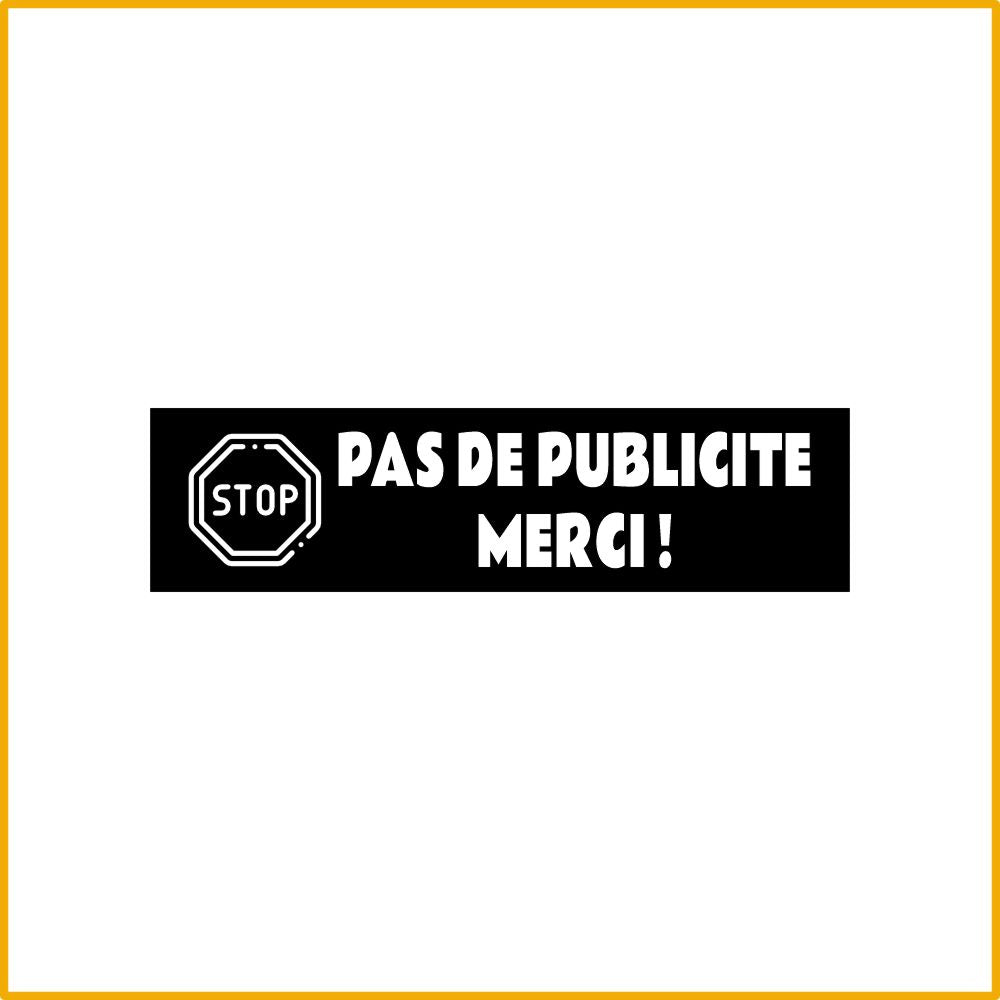 STOP AD THANK YOU Adhesive Plate 100x25mm Steel Effect