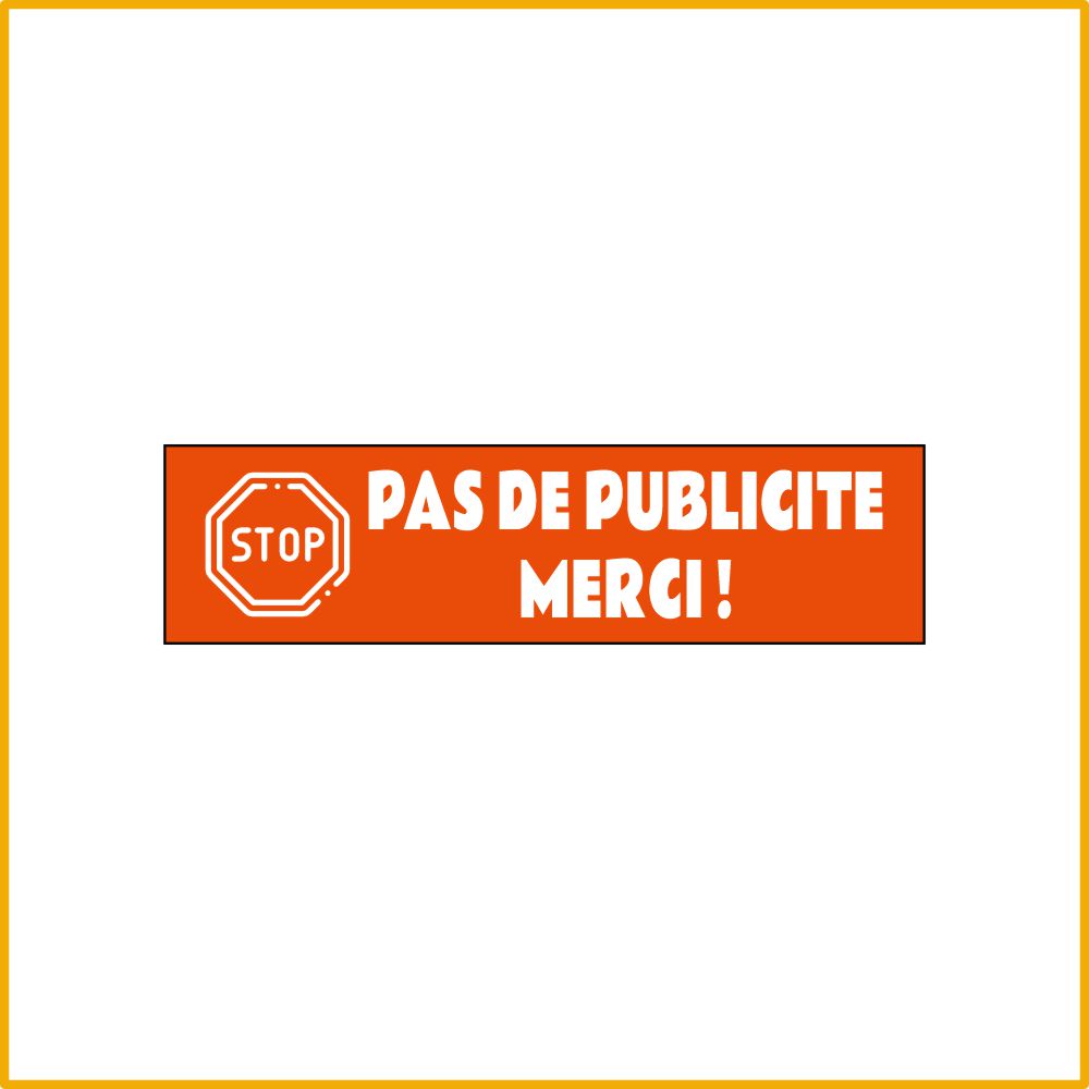 STOP AD THANK YOU Adhesive Plate 100x25mm Steel Effect