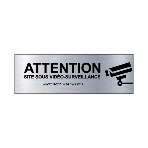 Adhesive Video Surveillance Plate Steel 150x50mm