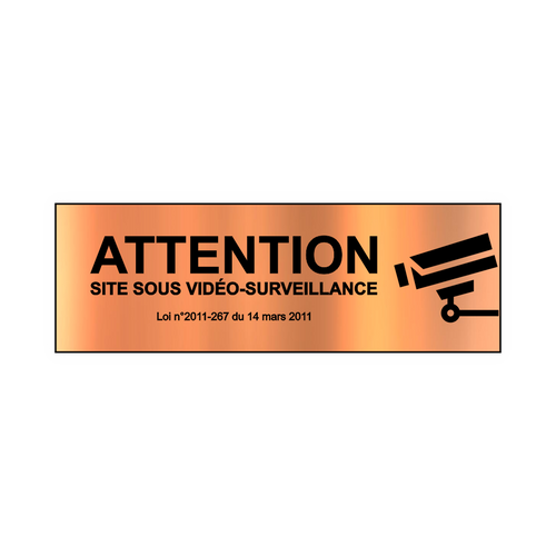 Adhesive Video Surveillance Plate Steel 150x50mm