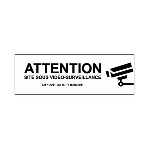 Adhesive Video Surveillance Plate Steel 150x50mm