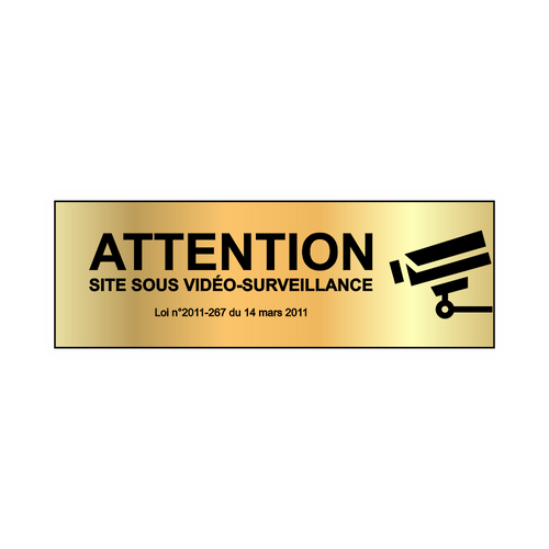 Adhesive Video Surveillance Plate Steel 150x50mm